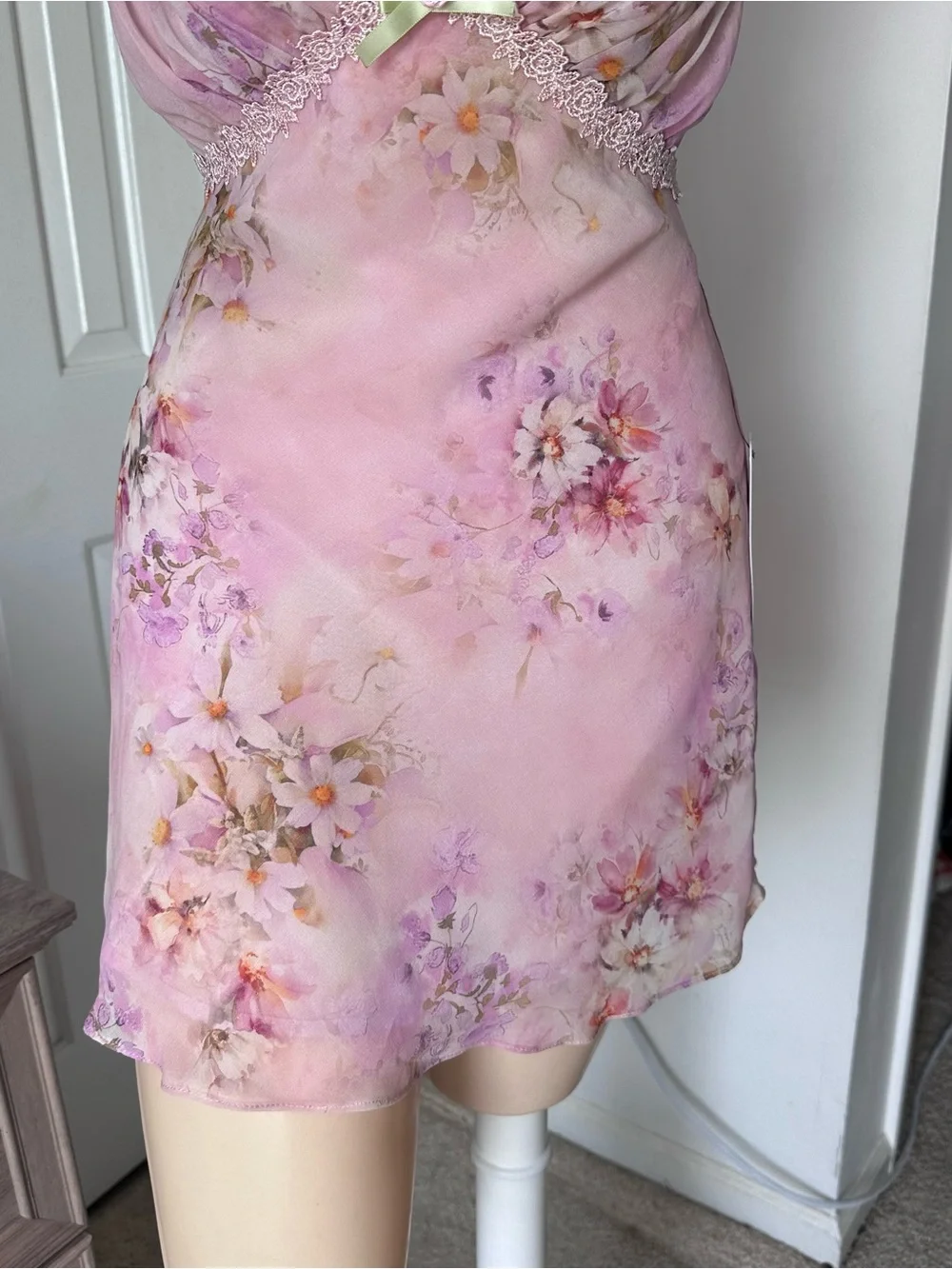 Lulu’s Keira Floral Tie Back Lingerie Slip